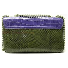 Dolce & Gabbana-NEW DOLCE & GABBANA BB6343 CROCODILE & PYTHON LEATHER HANDBAG-Other