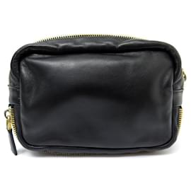 Prada-NINE PRADA RIBBON FIOCCO CLUTCH BAG PINK AND BLACK LEATHER-Other