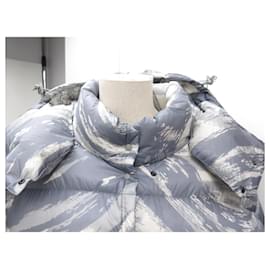 Moncler-NINE MONCLER HYKE GALENSTOCKIS PRINT DOWN JACKET SIZE 36 S-Grey
