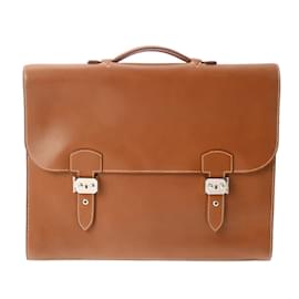 Hermès-Hermes Sac A Depeche 41 Fourbe Handbag-Red