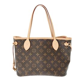 Louis Vuitton-Bolsa Louis Vuitton Monogram Neverfull PM-Marrom,Rosa,Monograma