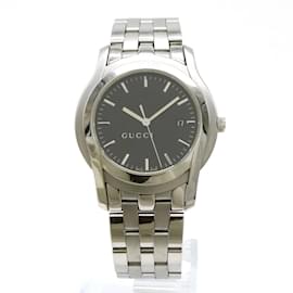 Gucci-Relógio de quartzo masculino GUCCI G-Class com mostrador preto e data em aço inoxidável-Outro