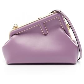 Fendi-Fendi First Small Leather Shoulder Bag-Purple