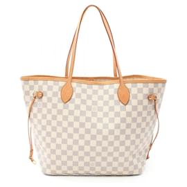 Louis Vuitton-Louis Vuitton Neverfull MM Damier Azur Tote Bag-White