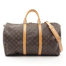 Louis Vuitton-Louis Vuitton Monogram Keepall Bandouliere 50 Bag-Brown