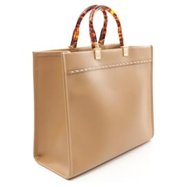 Fendi-Fendi Sunshine Medium Tote Bag Leather Beige-Beige
