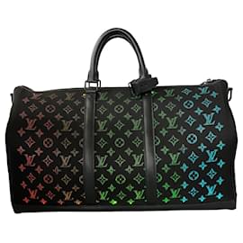 Louis Vuitton-Louis Vuitton Monogram Keepall Bandouliere 50 Bag-Black