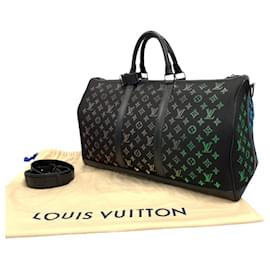 Louis Vuitton-Louis Vuitton Monogram Keepall Bandouliere 50 Bag-Black