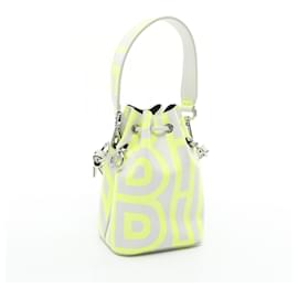 Fendi-Fendi Mini Montresor Leather Handbag 8BS010-White