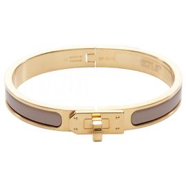 Hermès Hermes Mini Click Kelly Bangle Gold Enamel Golden