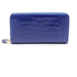 Louis Vuitton-Louis Vuitton Crocodile Brilliant Zippy Wallet N95915-Blue