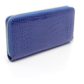 Louis Vuitton-Louis Vuitton Crocodile Brilliant Zippy Wallet N95915-Blue