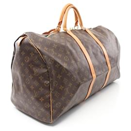 Louis Vuitton-Louis Vuitton Keepall 60 Monogram Boston Bag M41422-Brown