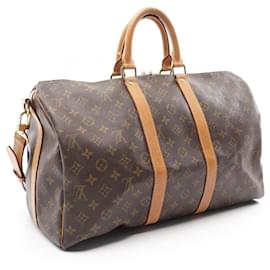 Louis Vuitton-Louis Vuitton Keepall Bandouliere 45 Monogram Bag-Brown