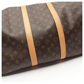 Louis Vuitton-Louis Vuitton Keepall 55 Monogram Boston Bag M41424-Brown