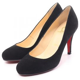 Pumps RON RON 85 en daim Christian Louboutin Noir