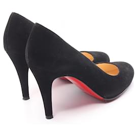 Christian Louboutin-Christian Louboutin Suede RON RON 85 Pumps-Black