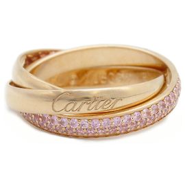 Cartier Trinity Ring Pink Sapphire K18PG Pink