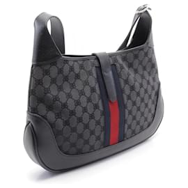Balenciaga-Balenciaga x Gucci Canvas Leather Shoulder Bag-Black
