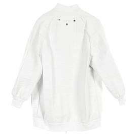 Fendi-Fendi FF Embossed Lamb Leather Jacket-White