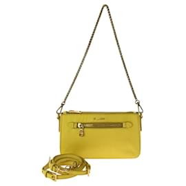 Prada-Prada Leather Chain Shoulder Bag BT0834-Yellow