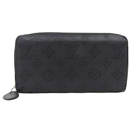 Louis Vuitton-Louis Vuitton Mahina Zippy Wallet Noir-Black