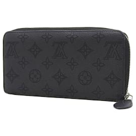 Louis Vuitton-Louis Vuitton Mahina Zippy Wallet Noir-Black