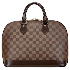Louis Vuitton-Louis Vuitton Damier Alma PM Handbag Brown-Brown
