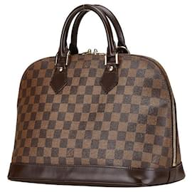 Louis Vuitton-Louis Vuitton Damier Alma PM Handbag Brown-Brown