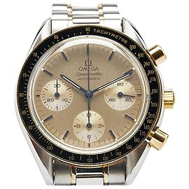 Omega Speedmaster Automatic Watch Gold Dial Stainless Steel 3310.10 Golden