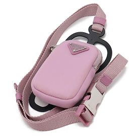 Prada Nylon PRIMULA Smartphone Case Neck Strap 1ZT016 Pink