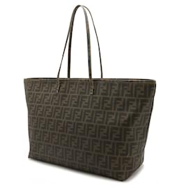 Fendi-Fendi Zucca Print Tote Bag 8BH199-Brown