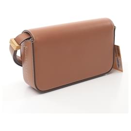 Tod's-Tod's Leather T Timeless Micro Shoulder Bag-Brown
