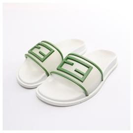 Fendi-Fendi FF Logo Rubber Sandals 7X1522-Other