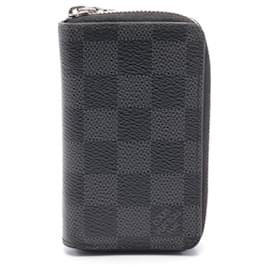 Louis Vuitton-Louis Vuitton Zippy Coin Purse Wallet Black N63076-Black