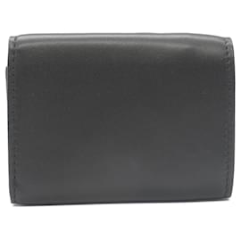 Fendi-Fendi Leather Trifold Wallet 8M0395-Black