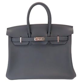 Hermès Hermes Birkin 25 Handbag Dark Grey Grey