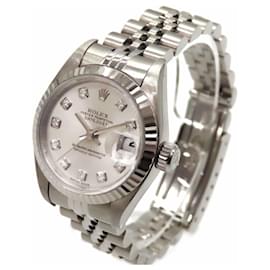 Rolex-Rolex Datejust 26 Silver Ladies Watch 79174G-Silvery