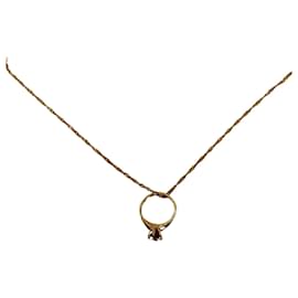 Autre Marque-K18 Gold Necklace with Initial Design-Other