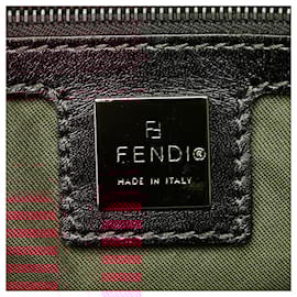 Fendi-Fendi Suede Leather Mini Boston Handbag 8BN005-Beige