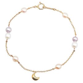 Pulseira Tasaki Motivo Lua Au750 Rosa