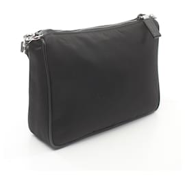 Prada-Prada Nylon Saffiano Shoulder Bag 2VH113-Black