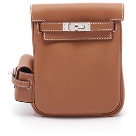 Hermès Hermes Kelly Jump Leather Backpack Brown Brown