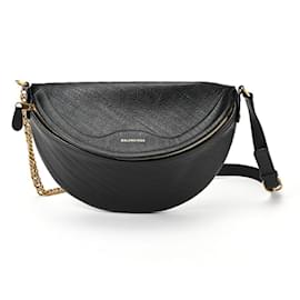 Balenciaga-Balenciaga Souvenir Chain Body Bag-Black