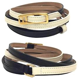 Fendi-Fendi Leather Narrow Belt Bicolor for Women-Other