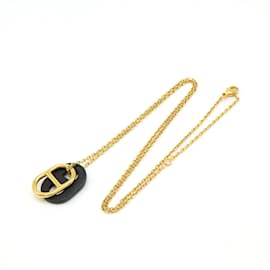 Hermès-Hermes Au Maiyon Chaine d'Ancre Necklace-Black,Golden