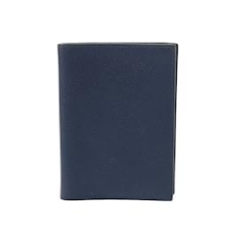 Hermès-Hermes Agenda PM Blue Saphir Epsom Leather Notebook Cover-Blue