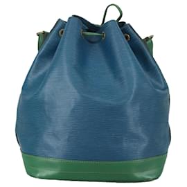 Louis Vuitton-LOUIS VUITTON Epi Noe Shoulder Bag Bicolor Green Blue M44044 LV Auth 105832-Blue,Green