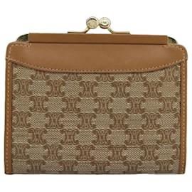 Céline-CELINE Macadam Canvas Coin Purse Beige Auth yk16534-Beige