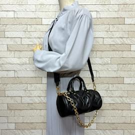 Louis Vuitton-Louis Vuitton Papillon BB Bubble Gram Shoulder Bag-Black